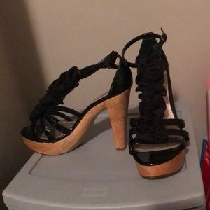 Fergie black platform heels